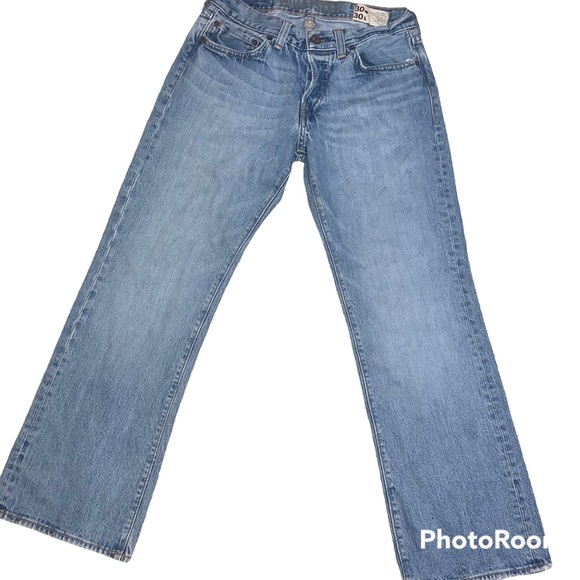 Hollister Other - Men’s hollister Jean straight leg 30 30 button fly denim pants s casual school